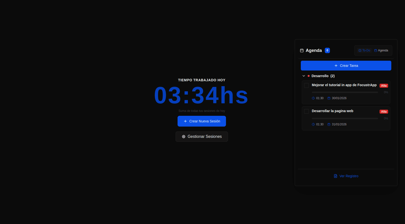 Vista completa - Sesión de Enfoque